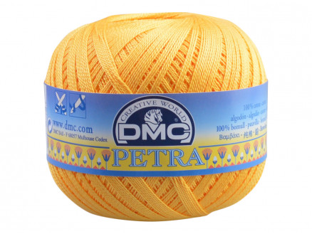 DMC Petra Nr. 8 Häkelgarn Unicolor 5742 Starkes Gelb von DMC
