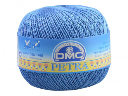 DMC Petra Nr. 8 Häkelgarn Unicolor 5798 Jeansblau von DMC