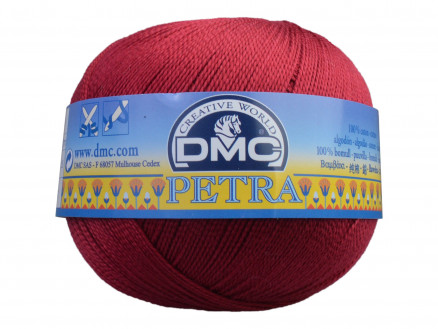 DMC Petra Nr. 8 Häkelgarn Unicolor 5815 Weinrot von DMC