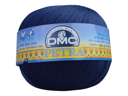 DMC Petra Nr. 8 Häkelgarn Unicolor 5823 Marineblau von DMC