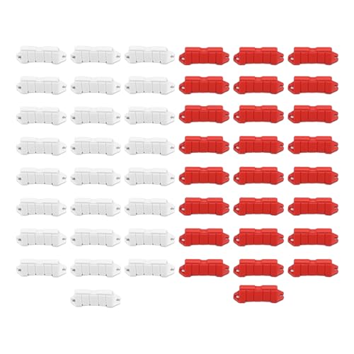 50pcs RC Road Track Barrieren Rote Weiß Drift Racing Field Zaun Roadblocks 1/18 Skala Fernbedienungsauto -Zubehör von DMLENGOIN