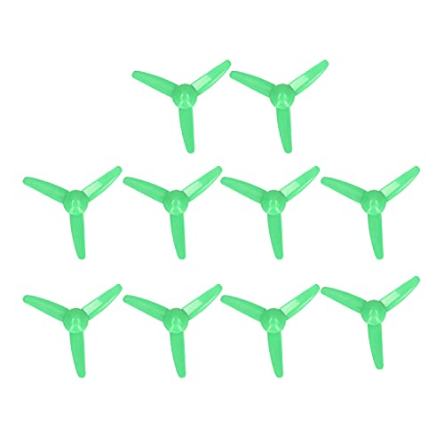 70 mm 3 Blades Propeller Plastik 10pcs DIY Toy Boat RC -Auto rotierendes Zubehör 2mm Loch (Grün) von DMLENGOIN