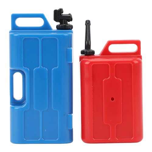 DMLENGOIN 1/10 Simulations -Gas -Kraftstoff -Tank im Maßstab können Plastik - -Kraftstofftank und -Gas -CAN für SCX10 1/10 RC -Crawler einstellen (Rot+blau) von DMLENGOIN