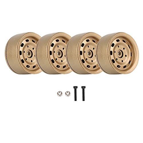 DMLENGOIN 1,9 Leichtmetall -Beadlock -Rand -Hubs CNC bearbeitetes RC Crawler Car Upgrade Kit Set (Alte Bronze) von DMLENGOIN