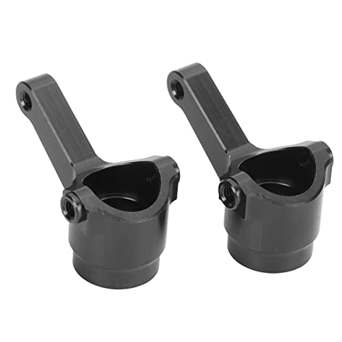 DMLENGOIN 2-teiliges Lenkbecher-Upgrade-Teile-Zubehör aus Metall-Aluminium-Legierung für RC-Car LC Racing PTG-2, verschleißfest, hochfest, zartes Aussehen, geringes Gewicht (Schwarz) von DMLENGOIN