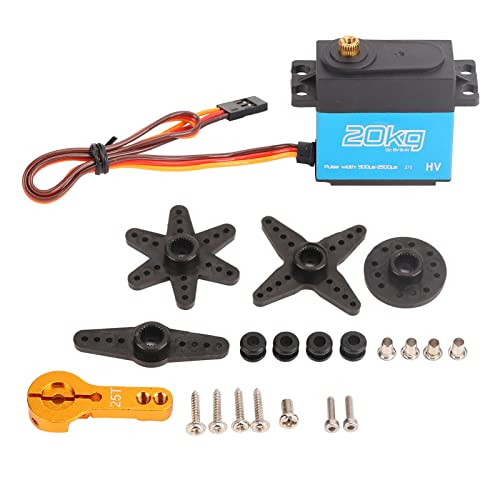 DMLENGOIN 20 kg Servo High Performance Metal Gear RC -Servo mit 25T Metall Servo Arm Blau 1/10 1/12 RC -Auto -Roboter von DMLENGOIN