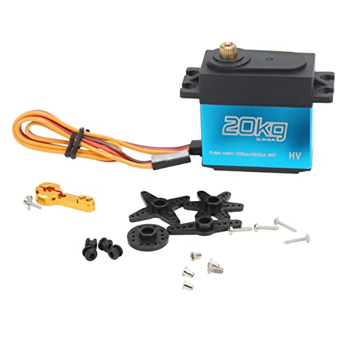 DMLENGOIN 20 kg wasserdichtes RC -Metall -Gear Digitales Servo Hochleistungsstabiler Stahlblau für RC -Autoebene von DMLENGOIN