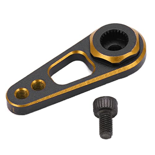 DMLENGOIN 25T Lenksservo Arm Aluminiumlegierung Stabiler Leistungssteuerungsarm RC -Auto 1/8 1/10 Fernbedienung (Gold) von DMLENGOIN