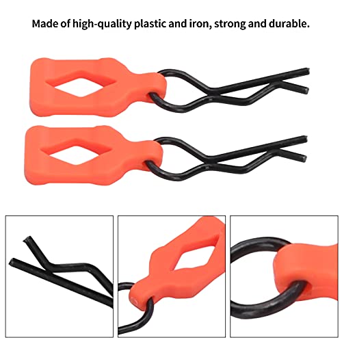 DMLENGOIN 4pcs Metallkörperschalenklammern Schnallen für 1/10 RC Fernbedienungssteuerung Zubehör (Orange) von DMLENGOIN