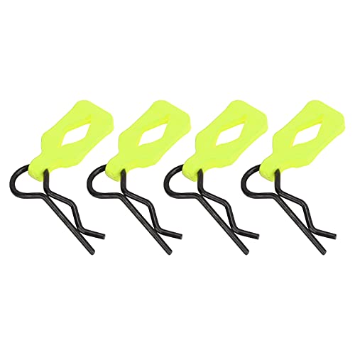 DMLENGOIN 4pcs Metallkörperschalenklammern Schnallen für 1/10 RC Fernbedienungssteuerung Zubehör (Yellow Green) von DMLENGOIN