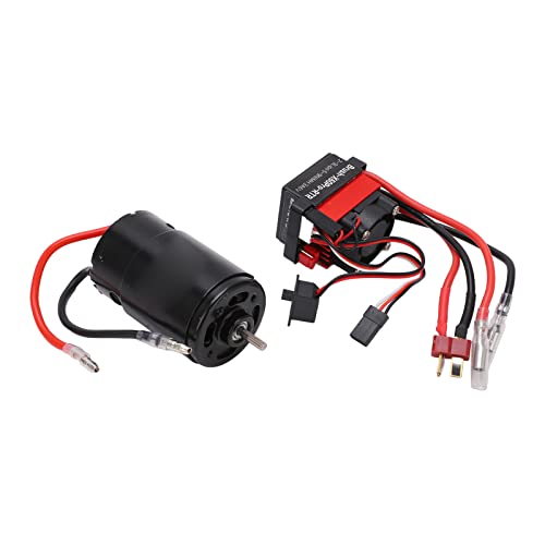 DMLENGOIN 550 21t Motor 60A wasserdichtes Zwei -Wege -ESC -Kit SCX10 1/10 Fernbedienungsauto -Upgrade Teile Schwarzer Rot Iron Kupfer Prämie von DMLENGOIN