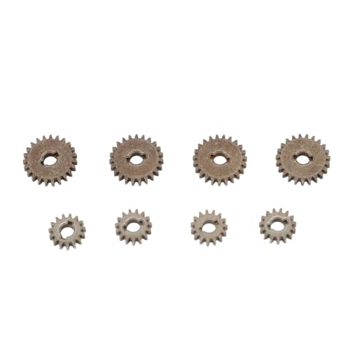 DMLENGOIN 8 Stück Tür Brücken Getriebe Set Stahl Diff Differential Spur Zahnrad Zahnrad Zahnrad Ersatzteile für Hobby Plus 1/18 4WD CP18P RC Auto von DMLENGOIN