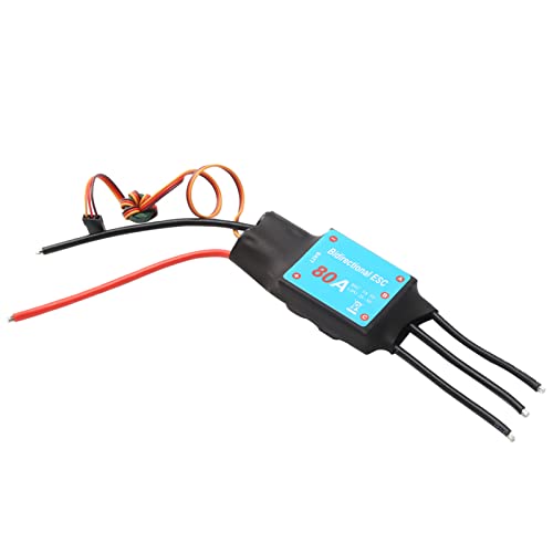 DMLENGOIN 80A Bidirektional bürstenlose ESC High Performance Fernbedienung Auto Fernbedienungsboot -Unterstützung Rückkehrfunktion für RC -Enthusiasten (80A) von DMLENGOIN