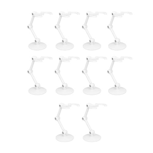 DMLENGOIN Actionfigur Halter 10 Set Multifunktionaler Modellstand Ausgezeichneter Stabilitäts -Wohnungsbaugruppe für Anime -Figuren (White) von DMLENGOIN