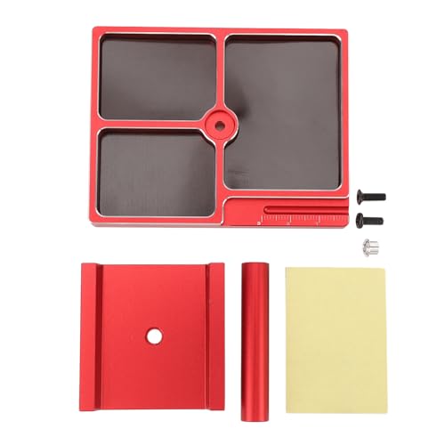 DMLENGOIN Alloy RC Auto Reparaturstand Kit Multifunktional RC Workstation für SCX24 RC -Autos (Red) von DMLENGOIN