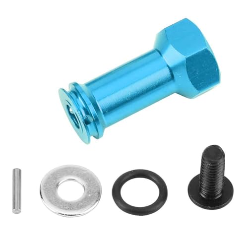 DMLENGOIN Aluminium Legierung Verlängerung Koppler 24mm länger Kombinierer Adapter Schrägstrich 1/16 RC Auto Blau Rot Golden Dunkelblau Silber Lila (TS1608B Blue) von DMLENGOIN