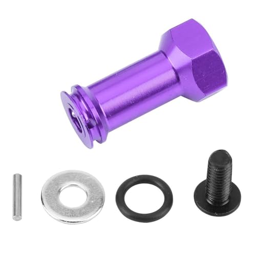 DMLENGOIN Aluminium Legierung Verlängerung Koppler 24mm länger Kombinierer Adapter Schrägstrich 1/16 RC Auto Blau Rot Golden Dunkelblau Silber Lila (TS1608P pink) von DMLENGOIN