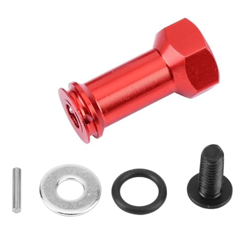 DMLENGOIN Aluminium Legierung Verlängerung Koppler 24mm länger Kombinierer Adapter Schrägstrich 1/16 RC Auto Blau Rot Golden Dunkelblau Silber Lila (TS1608R Red) von DMLENGOIN