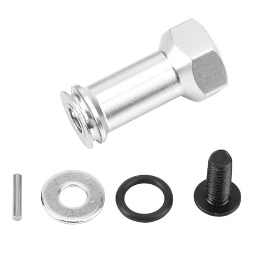 DMLENGOIN Aluminium Legierung Verlängerung Koppler 24mm länger Kombinierer Adapter Schrägstrich 1/16 RC Auto Blau Rot Golden Dunkelblau Silber Lila (TS1608S Silver) von DMLENGOIN