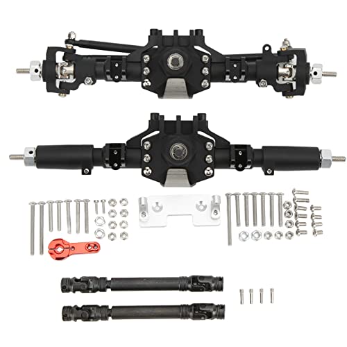 DMLENGOIN Aluminiumlegierung CNC Komplett Achse Montage Set Starke ausgewogene Hochfestigkeitsantriebsfunktion für axiale scx10ii RC -Autos (Schwarz) von DMLENGOIN