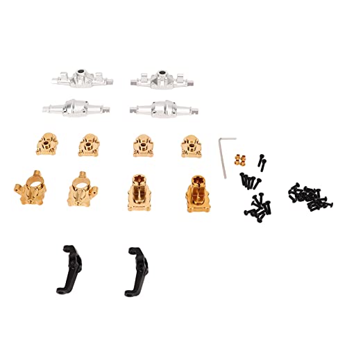 DMLENGOIN Aluminiumlegierung Messing High Polish RC Achsgehäuse Set 1/24 Crawler (Gold) von DMLENGOIN