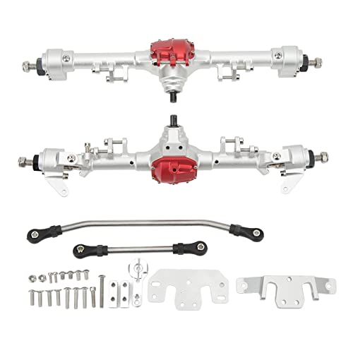 DMLENGOIN Aluminiumlegierung RC -Achse CNC erhöhte Portalachse für axiales SCX10 II D90 D110 1/10 RC -Auto (Silberrot) von DMLENGOIN