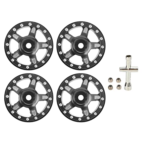 DMLENGOIN Aluminiumlegierung RC Car Hub Set M2 Anti -Skid -Nuss und Kreuzschlüssel Axial SCX24 1/24 Modellauto -Autozubehör Skalierungen (Du färbte) von DMLENGOIN