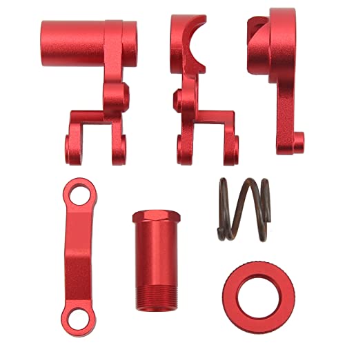 DMLENGOIN Aluminiumlegierung RC RC Lenksgruppe Professionelle Universal RC -Autolenkungskit 1/10 RC -Autos Rustler 4WD 67064 1 67076 4 (Red) von DMLENGOIN