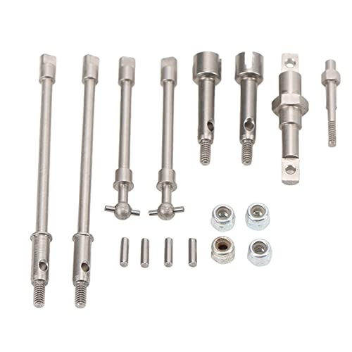 DMLENGOIN Edelstahl -Stahlantriebswellengetriebe Kit Hochleistungs RC -Auto Axial SCX24 1/24 von DMLENGOIN