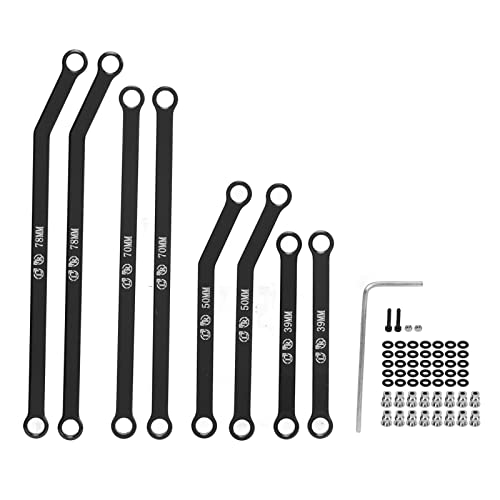 DMLENGOIN Hohe Clearance RC Front -Links für axiale SCX24 1/24 RC Crawler Car Aluminiumlegierung RC Lenkungsstange Set eingestellt (Negro) von DMLENGOIN
