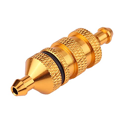 DMLENGOIN Legierung Aluminium Öl Nitro -Kraftstofffilter Hoch -Upgrade RC -Autoteile Gold Lila 1,42 Zoll (Gold) von DMLENGOIN