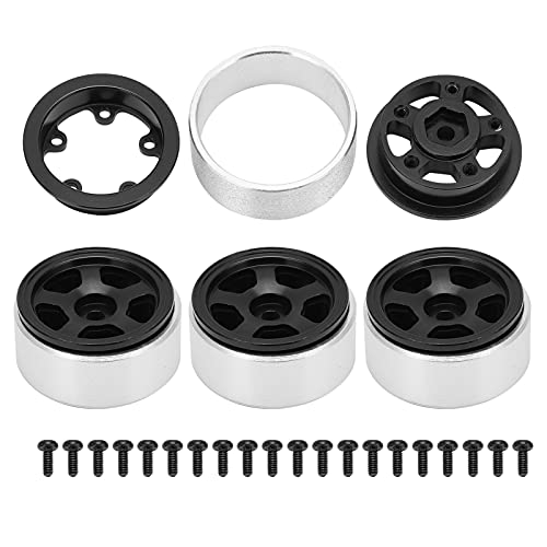 DMLENGOIN Leichtmetall -Beadlock - fünf Speichen -Crawler -Reifen für axiales SCX24 1/24 RC -Auto (Negro) von DMLENGOIN