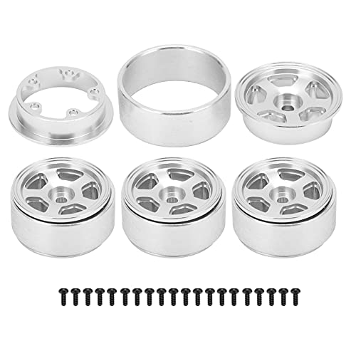 DMLENGOIN Leichtmetall -Beadlock - fünf Speichen -Crawler -Reifen für axiales SCX24 1/24 RC -Auto (Plata) von DMLENGOIN