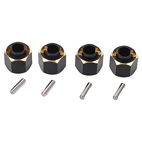 DMLENGOIN Messing Hexagonal Hub Adapter Stall Kletterstabilisierung 4m 1/18 Mini Kletterauto Schwarz Goldfarbe von DMLENGOIN