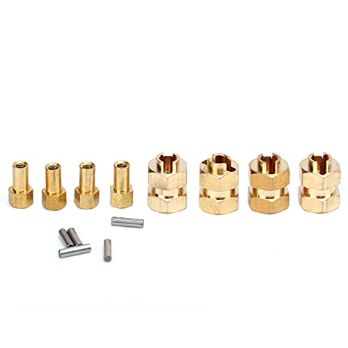 DMLENGOIN Messing Rad Hex Erweiterte Adapter Stabile Mitte Verbesserte Axial SCX24 90081 RC Crawlers Zubehör von DMLENGOIN