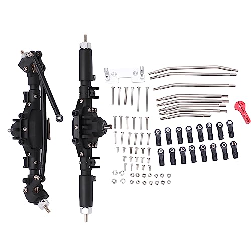 DMLENGOIN Metallinjektion geformte vordere Hinterachsen -Montage -Antriebswelle für axiale SCX10 II RC Crawler Car (Schwarz) von DMLENGOIN