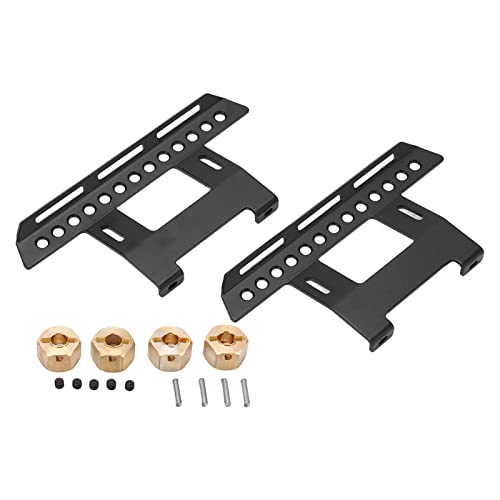 DMLENGOIN Metallpedale Schieberegler Harte Panzer -Seitenplatten für axiale SCX10II 90046 90047 90075 RC -LKW -Zubehör (Black) von DMLENGOIN