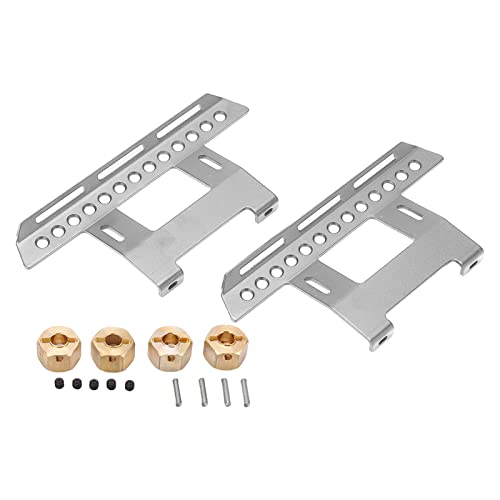 DMLENGOIN Metallpedale Schieberegler Harte Panzer -Seitenplatten für axiale SCX10II 90046 90047 90075 RC -LKW -Zubehör (Silver) von DMLENGOIN