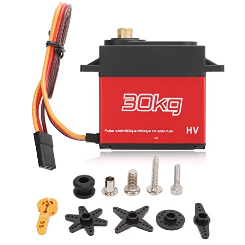 DMLENGOIN RC 30 kg Servo wasserdichte Metall Zahnrad für 1/10 RC -Auto rot von DMLENGOIN