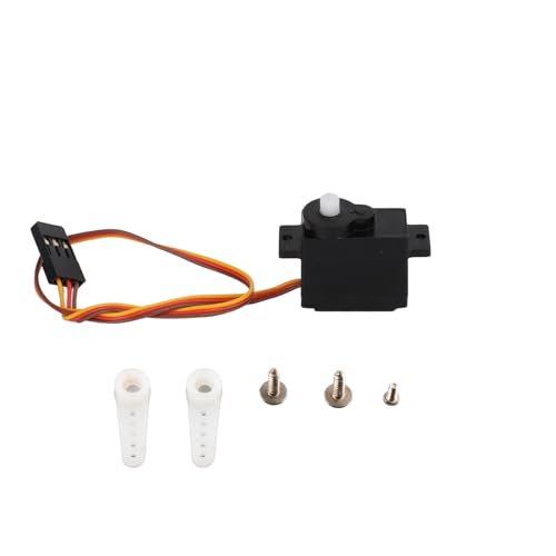 DMLENGOIN RC 5G Servo Micro Plastiklenkungsrad hohe Last niedriges Rauschen kleines praktisches Schwarz für axiale SCX24 90081 AXI00001 AXI00001/24 RC Auto von DMLENGOIN