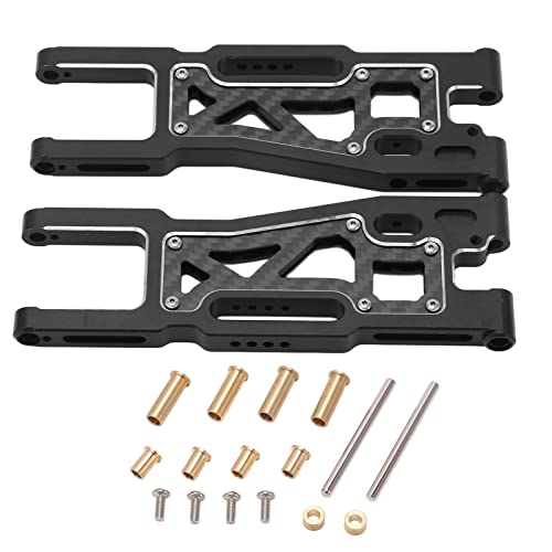 DMLENGOIN RC Aluminium Kohle Faser Schwenk arm Hochfester Aufhängung Arm Schlitten 1/8 RC Auto hinten (Black) von DMLENGOIN