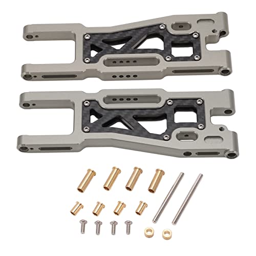 DMLENGOIN RC Aluminium Kohle Faser Schwenk arm Hochfester Aufhängung Arm Schlitten 1/8 RC Auto hinten (Ti Color) von DMLENGOIN