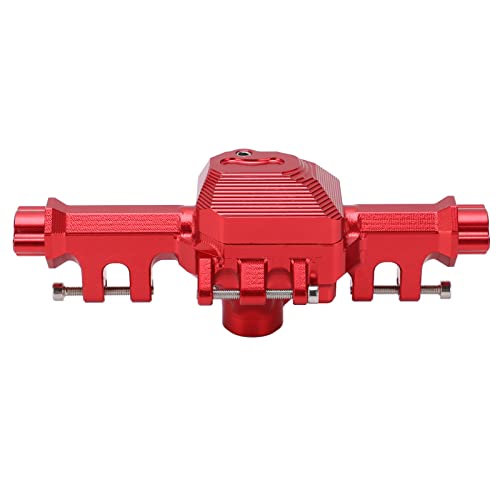 DMLENGOIN RC Aluminiumlegierung Hinterachsgehäuse Ersatz Hintere Brückenschale Upgrade Zubehör für 1:10 RC Auto (Rot (1,0 mm Dicke)) von DMLENGOIN