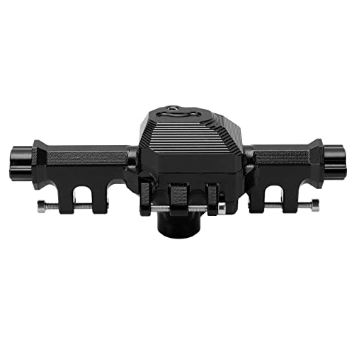 DMLENGOIN RC Aluminiumlegierung Hinterachsgehäuse Ersatz Hintere Brückenschale Upgrade Zubehör für 1:10 RC Auto (Schwarz) von DMLENGOIN