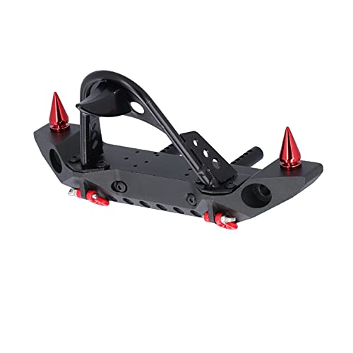 DMLENGOIN RC Aluminiumlegierung vordere Stoßfänger LED -Leuchte 4 SCX10 90046/90047 1/10 RC -Auto (Schwarz) von DMLENGOIN