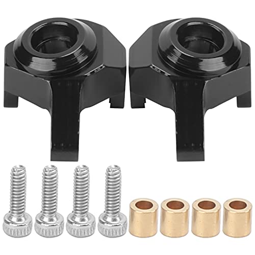 DMLENGOIN RC -Aluminiumlenker -Lenkbecher -Knöchel -Upgrade -Teile für axiale SCX24 90081 1/24 RC -Autozubehör (Black) von DMLENGOIN