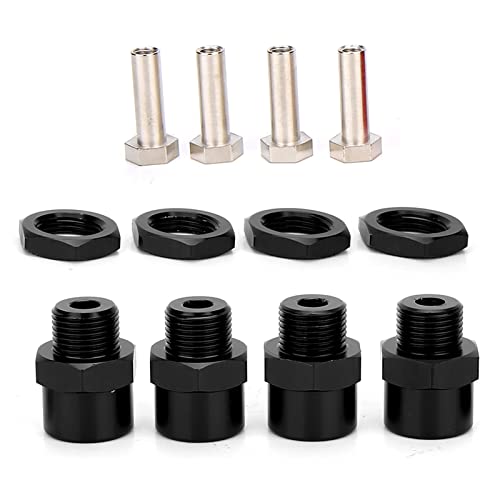 DMLENGOIN RC -Auto 12mm 17mm Rad Hex Adapter Conversion Accessoires D4 HSP 94123 1/10 Auto Blau rot schwarz hohe Kompatibilität Stabile Leistung (Schwarz) von DMLENGOIN