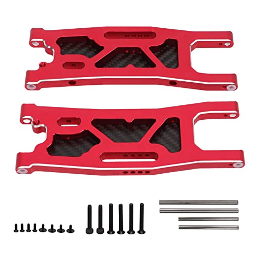 DMLENGOIN RC -Auto Hinterradaufhängung Arm Aluminium Legierung Schwung Arm Carbon Platten Kit 1/8 Sledg Fernbedienungsauto (Red) von DMLENGOIN