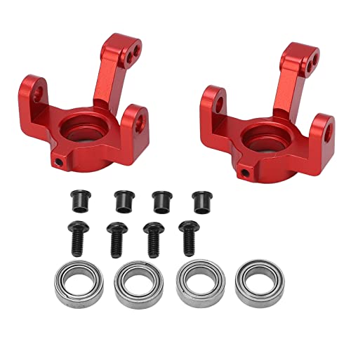 DMLENGOIN RC Auto Lenkschale Aluminiumlegierung Upgrade Teile Knuckle Arm Metall für Latrax Teton 1/18 Crawler (Red) von DMLENGOIN
