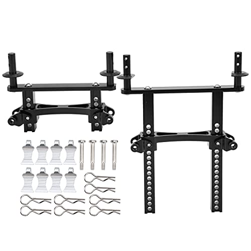 DMLENGOIN RC -Auto vorne Heckschalensäule Hochwertige Aluminiumlegierung Stabilität Durabilität Verbesserung der Leistung SCX10 90046 4 Redcat 1/10 RC Car (Schwarz) von DMLENGOIN